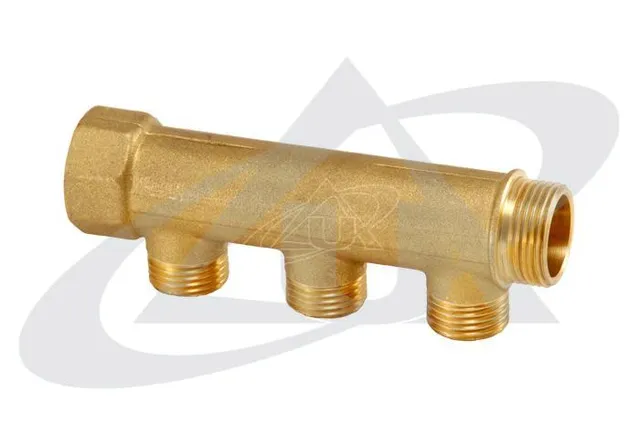 unidelta-4099-verteiler-einfach-mit-drei-abg-ngen-messing image 1