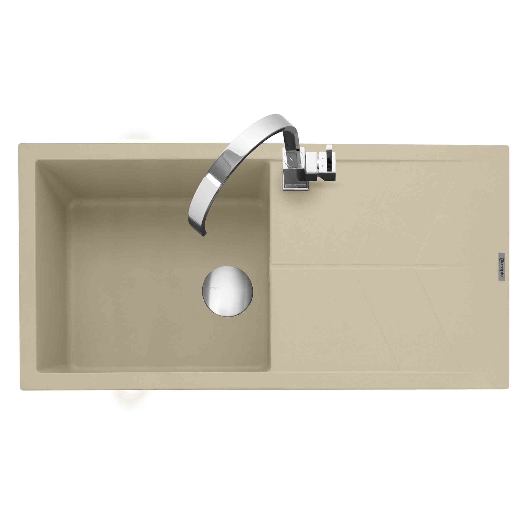 caple-sotera-100-einbau-granitsp-le-mit-abtropfer-desert-sand image 1