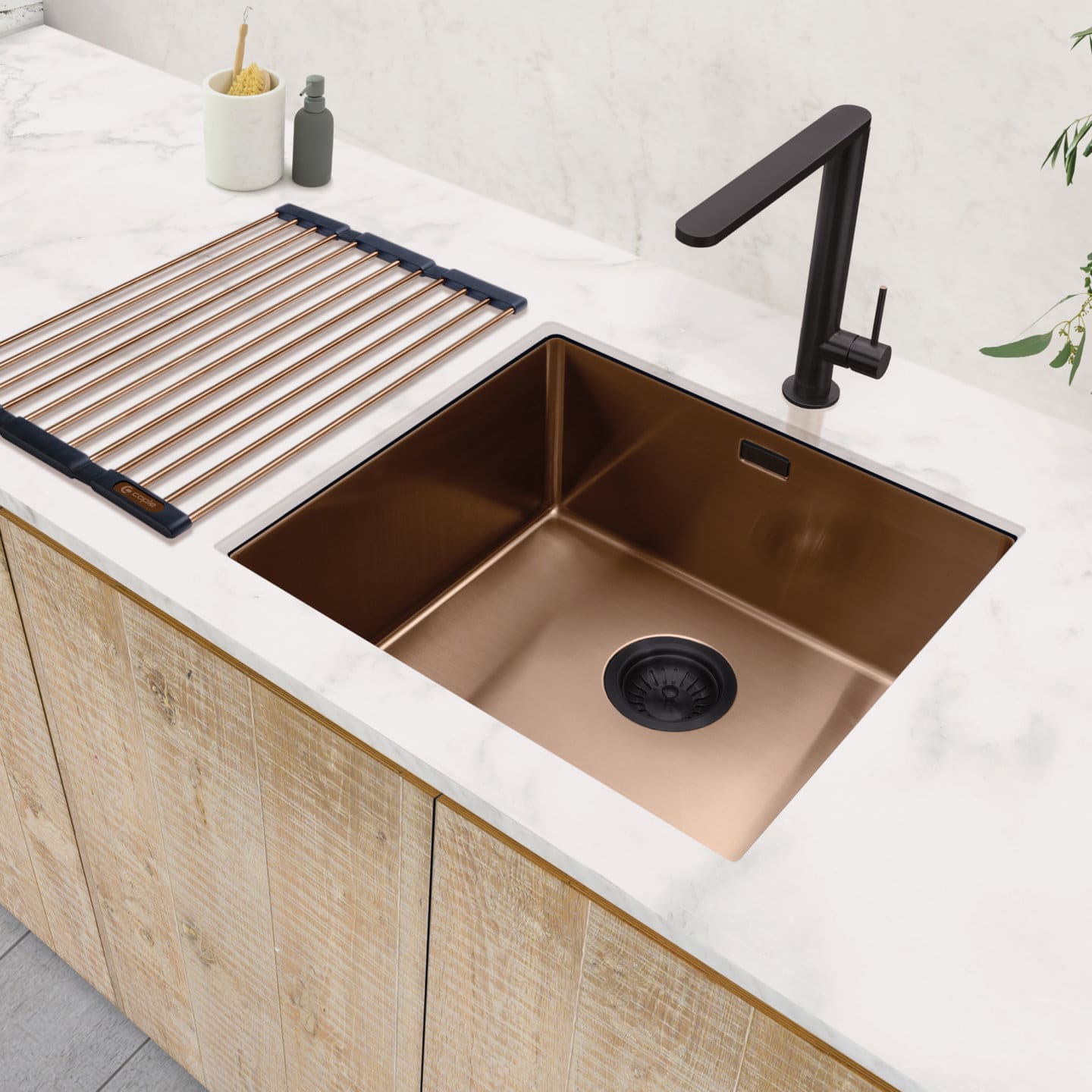 caple-black-steel-siebkorbventil-mit-ablauf-und-berlauf-f-r-sp-le image 2