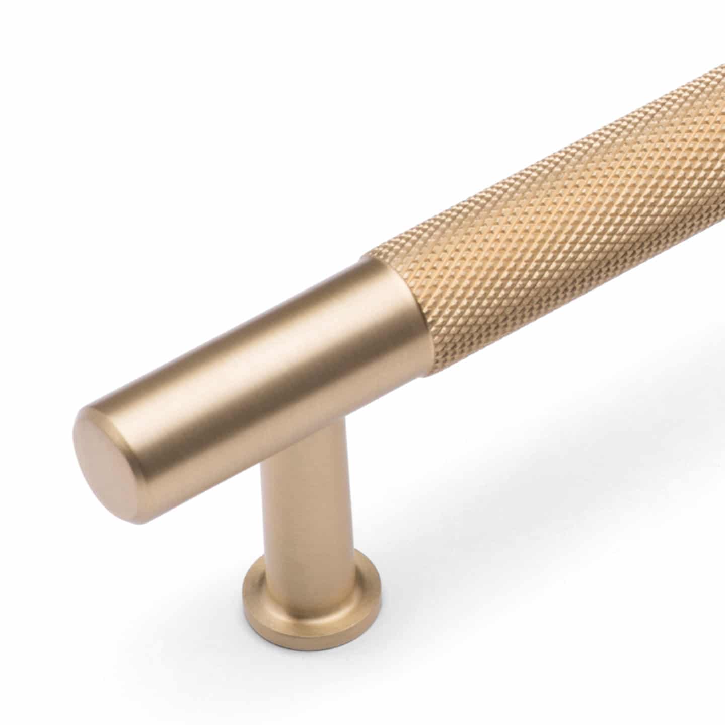 caple-satin-brass-knurled-bar-handle-stangengriff image 2