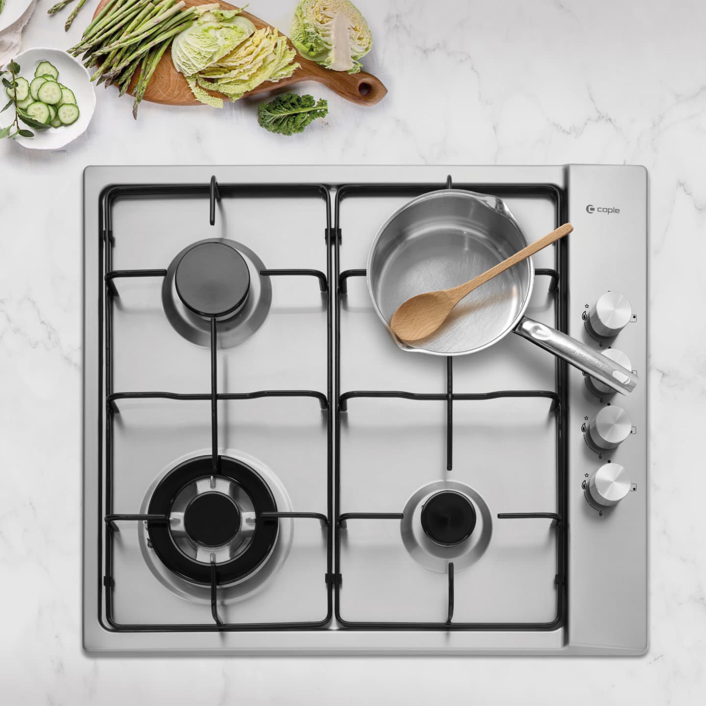 caple-58cm-gaskochfeld-4-brenner-edelstahl image 2