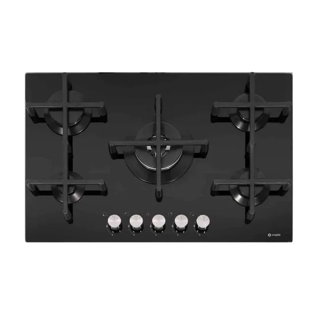 caple-76cm-gas-auf-glas-kochfeld-5-brenner-schwarz image 1