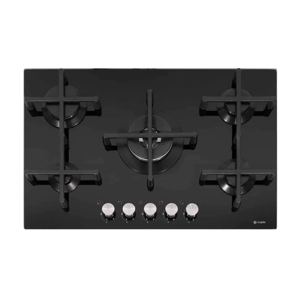 caple-76cm-gas-auf-glas-kochfeld-5-brenner-schwarz image 1