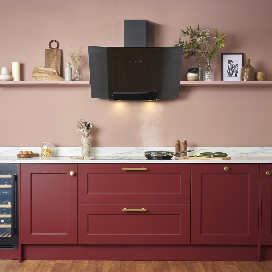 caple-90cm-wand-kaminhaube-gunmetal-schwarzes-glas image 2