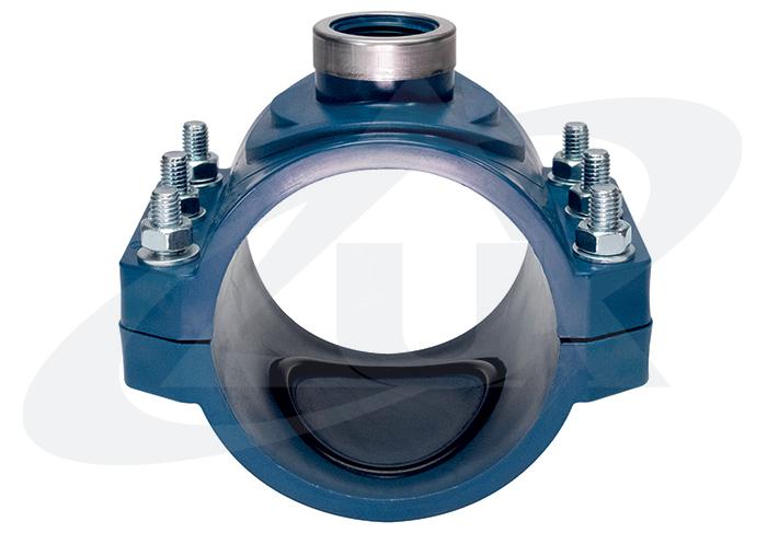 unidelta-1031-lablu-anbohrschelle-mit-verst-rkungsring-klemmverbinder image 1