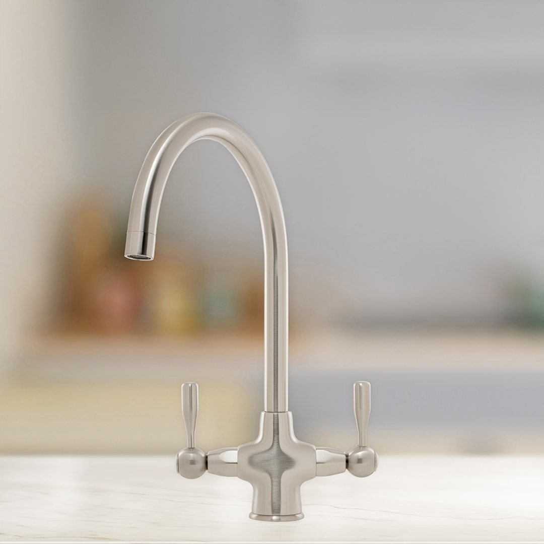 caple-leval-traditional-dual-lever-armatur-brushed-nickel image 2