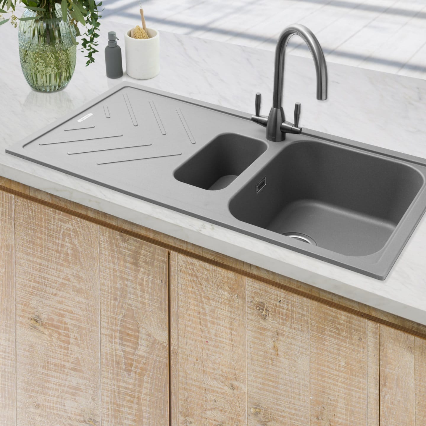 caple-veis-150-einbausp-le-granit-mit-abtropffl-che-kieselgrau image 2