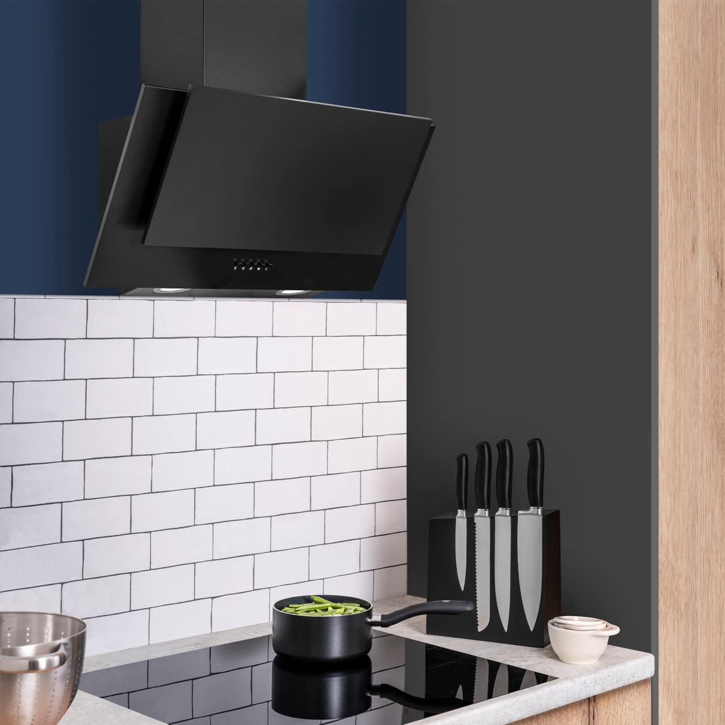 caple-60cm-abgewinkelte-wand-dunstabzugshaube-schwarz-2 image 2