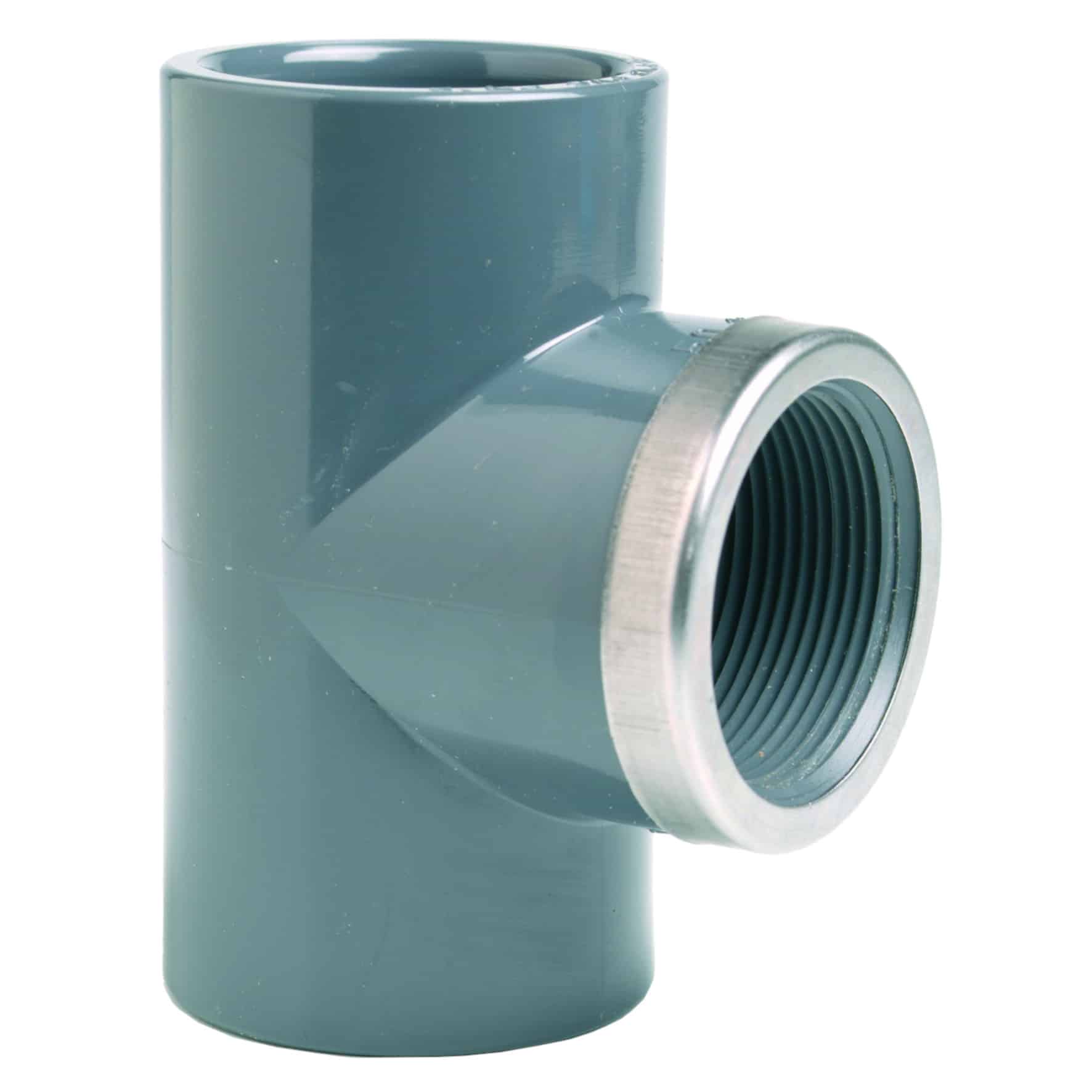 effast-pvc-u-t-st-ck-90-tee-kleb-und-gewindeanschluss-bspp image 2