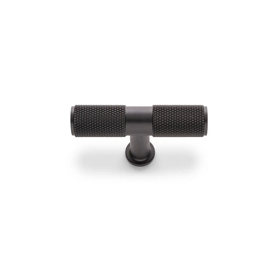 caple-t-bar-m-belknopf-schwarz-geriffelt image 1