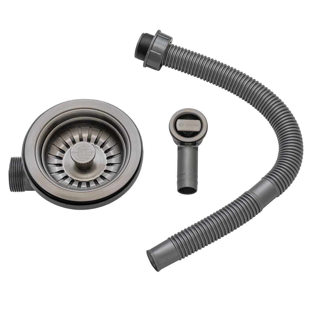 caple-90-mm-korbsieb-abfluss-gunmetal-mit-berlauf-f-r-saso-sp-len image 1
