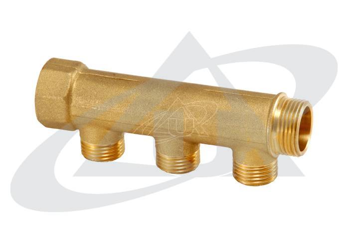 unidelta-4099-verteiler-einfach-mit-drei-abg-ngen-messing image 1