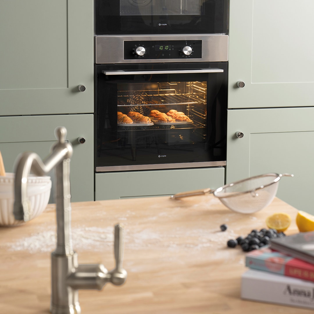 caple-60cm-elektro-einzelbackofen-schwarz-edelstahl image 2
