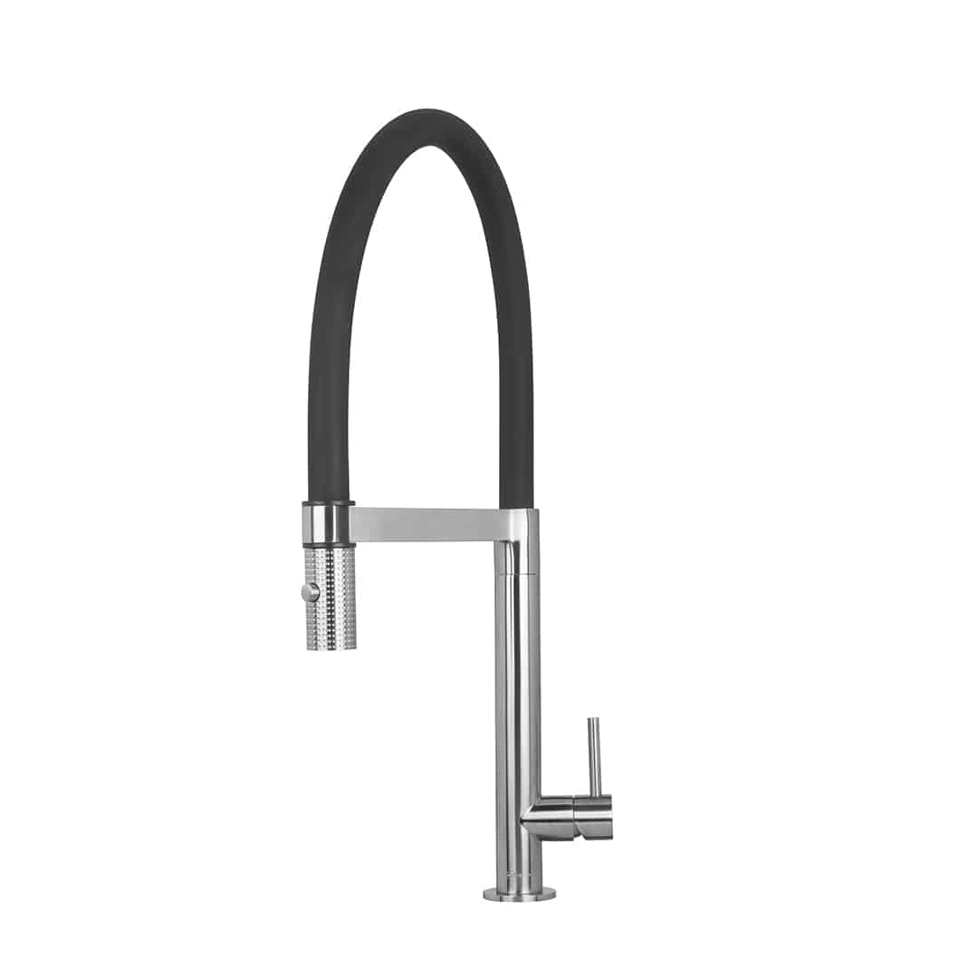 caple-polca-einhebelmischer-mit-brause-schwarz-edelstahl image 1