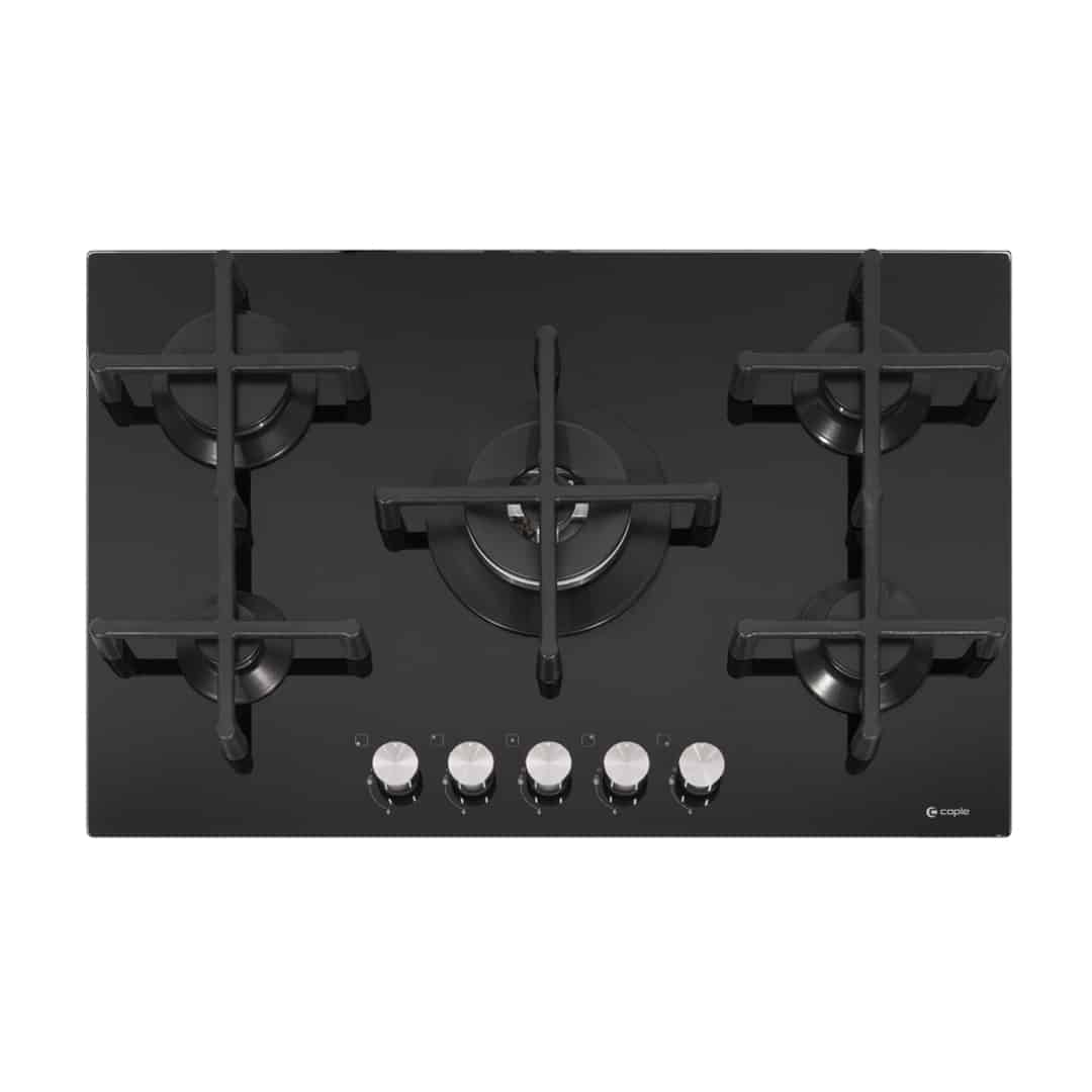 caple-76cm-gas-auf-glas-kochfeld-5-brenner-schwarz image 1