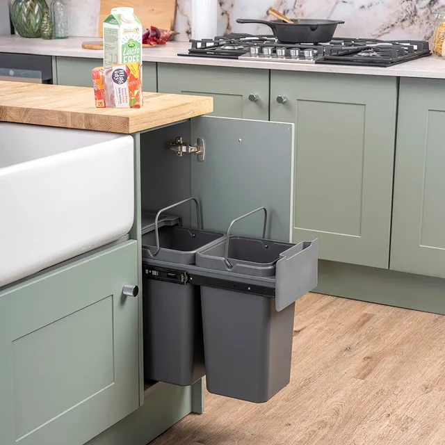 caple-base-mounted-28l-dual-bin-einbau-abfalltrennungssystem image 1