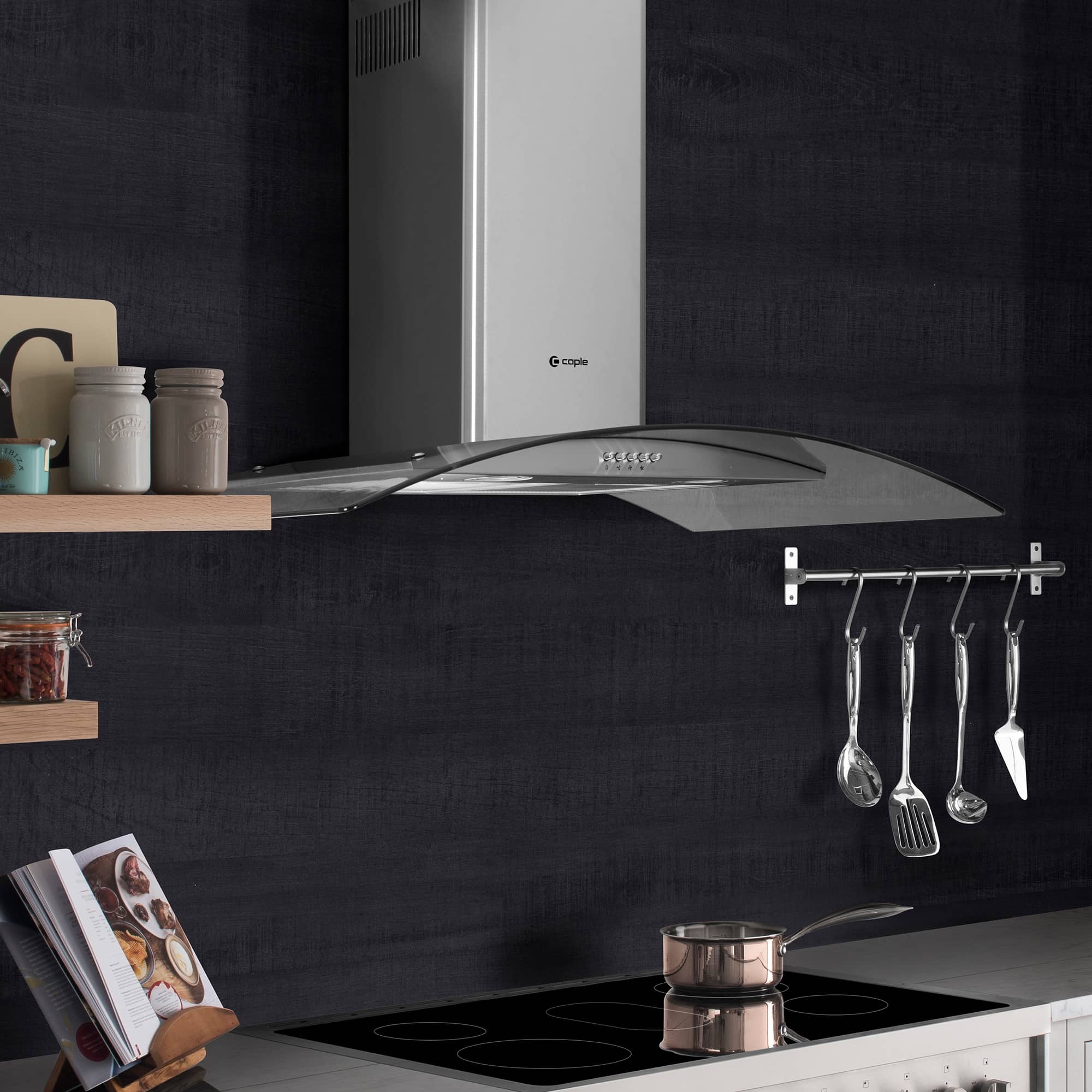 caple-plasma-89-5cm-wand-kaminhaube-edelstahl-glas image 2