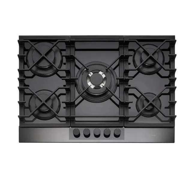 caple-70cm-gaskochfeld-auf-glas-5-brenner-gunmetal image 1