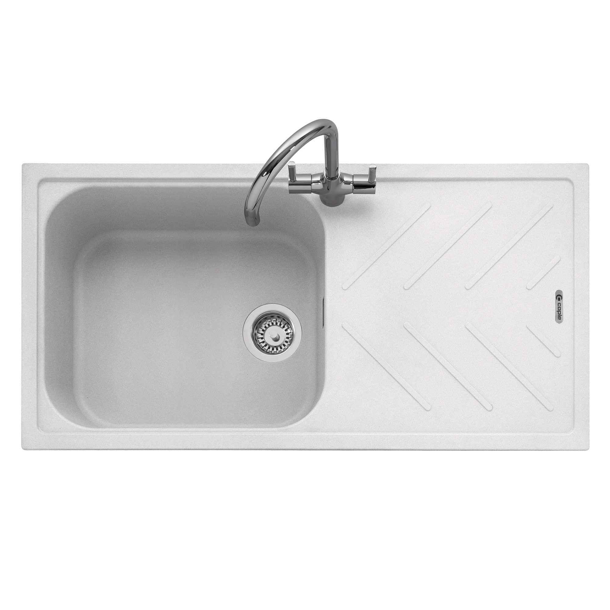 caple-veis-100-einbau-granitsp-le-mit-abtropfer-kreidewei image 1