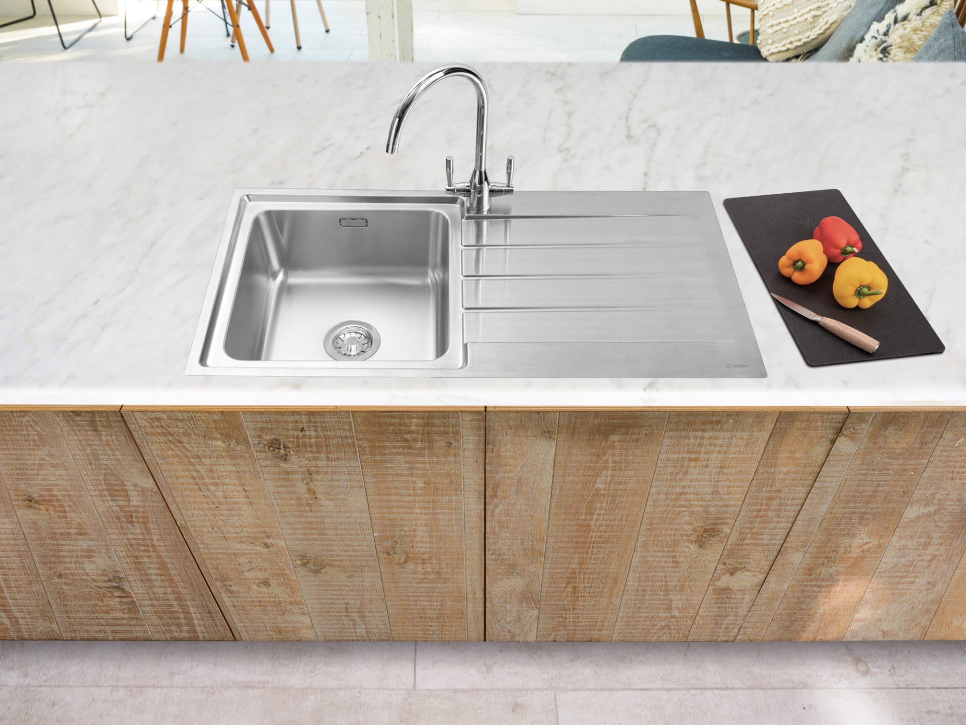 caple-rello-100-einbausp-le-edelstahl-mit-abtropffl-che image 2