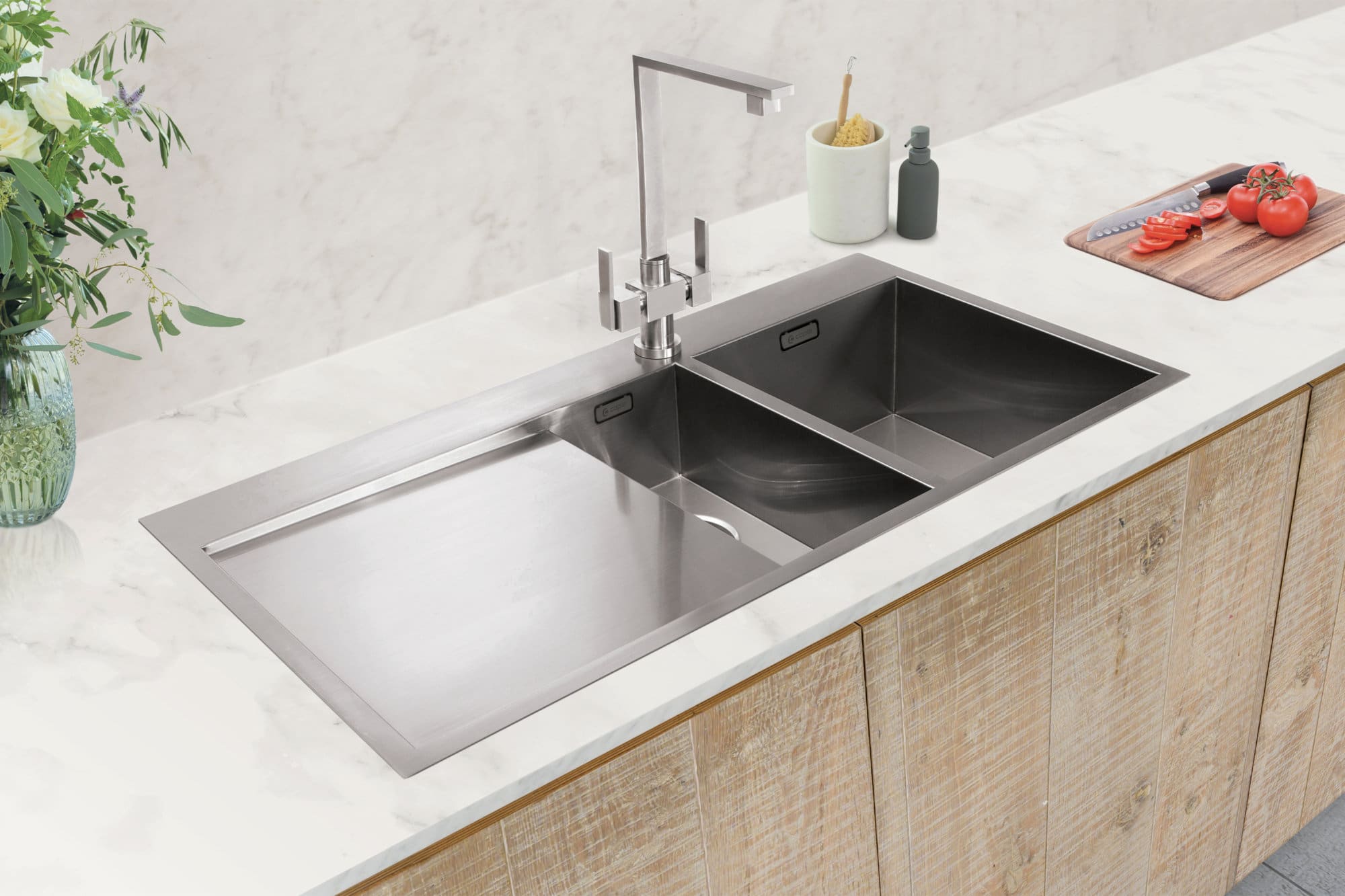 caple-cubit-150-einbausp-le-mit-abtropffl-che-edelstahl image 2