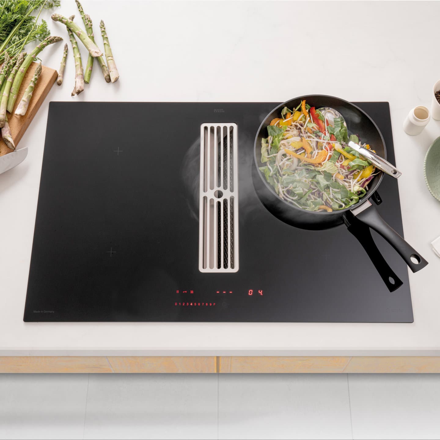 caple-induktionskochfeld-80cm-mit-downdraft-abzug image 2