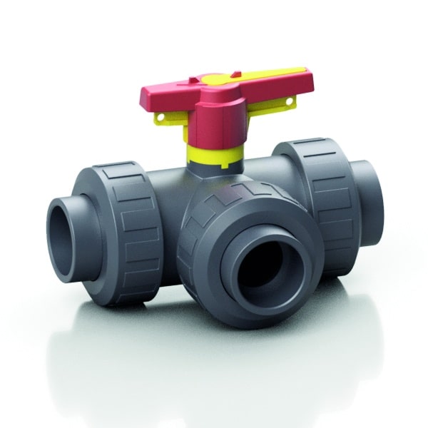 effast-pvc-u-3-wege-kugelhahn-manuell image 1