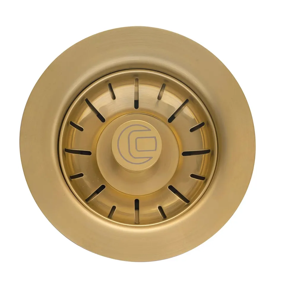 caple-ablaufgarnitur-korbventil-gold-siebkorb-114-mm image 1