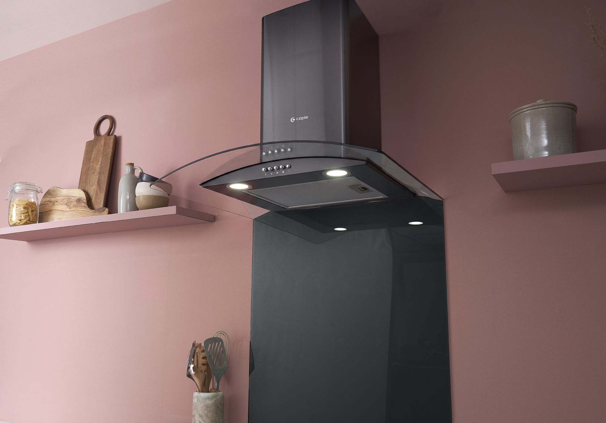 caple-59-5-cm-wand-kaminhaube-schwarzglas image 5
