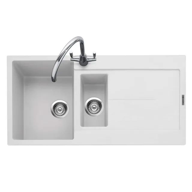 caple-canis-150-einbau-granitsp-le-mit-abtropfer-kreidewei image 1