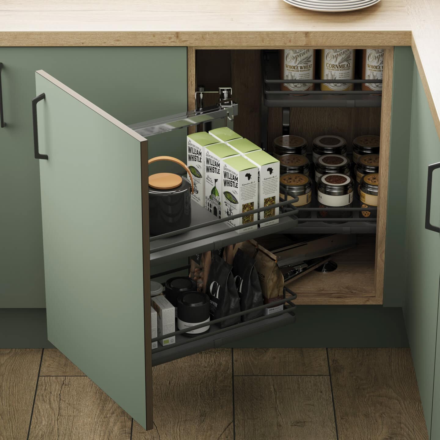 caple-corner-pull-out-organiser-links-eckauszug-f-r-einbauk-che image 1