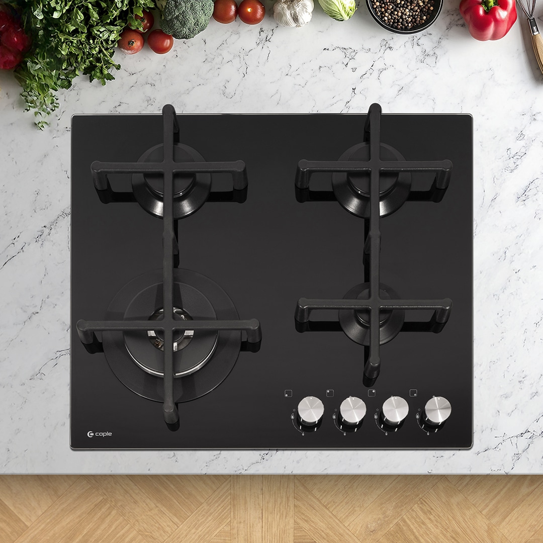 caple-59cm-gas-on-glass-gaskochfeld-4-brenner-schwarz image 2