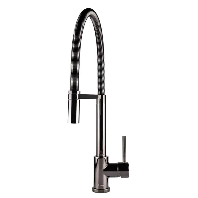 caple-navitis-auszieharmatur-schwarz-chrom-mit-schwarzem-schlauch image 1