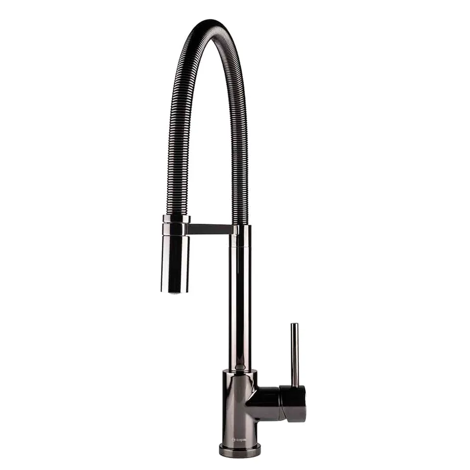 caple-navitis-auszieharmatur-schwarz-chrom-mit-schwarzem-schlauch image 1