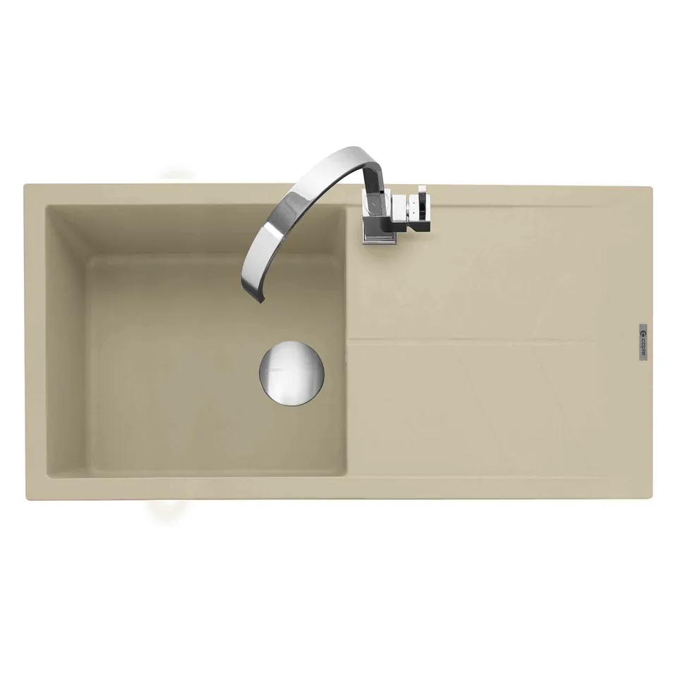 caple-sotera-100-einbau-granitsp-le-mit-abtropfer-desert-sand image 1