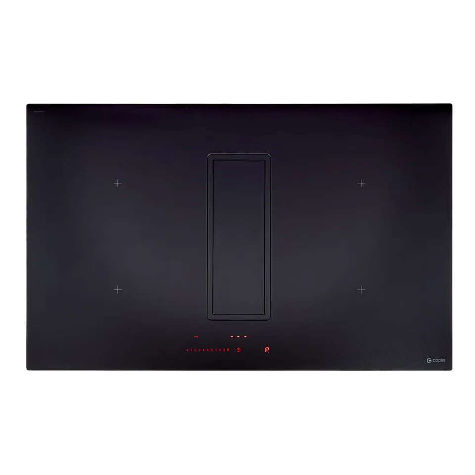 caple-83cm-induktionskochfeld-matt-schwarz-mit-downdraft-abzug image 1