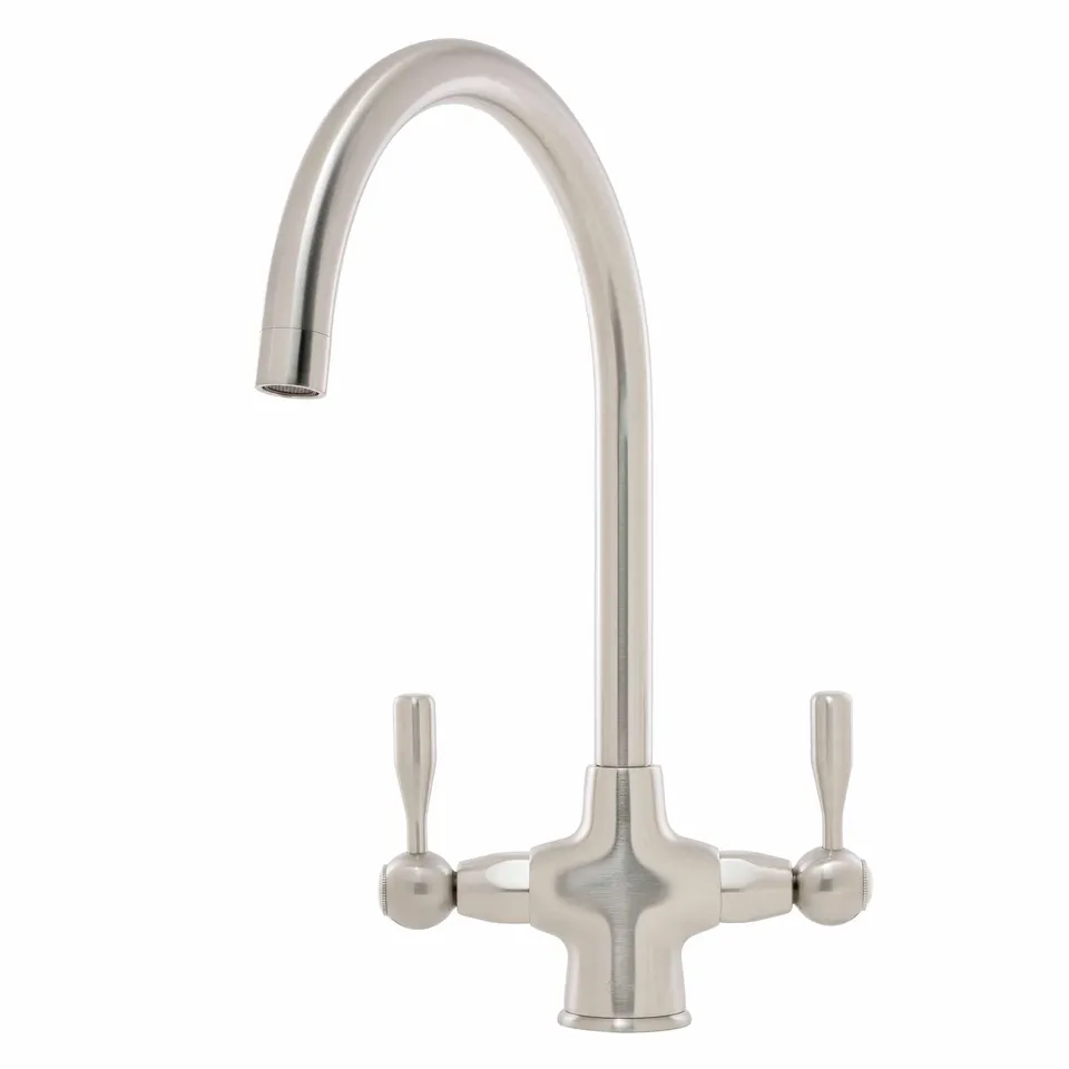 caple-leval-traditional-dual-lever-armatur-brushed-nickel image 1