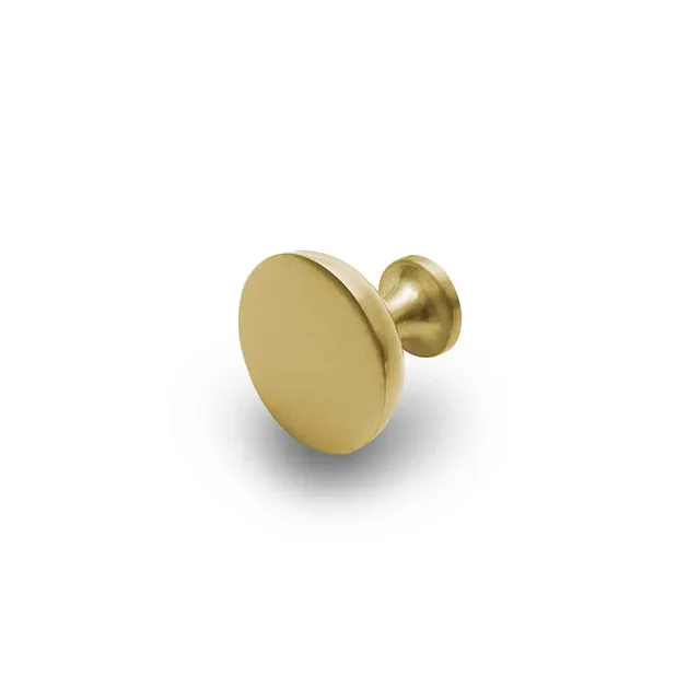 caple-flat-knob-m-belknopf-satin-brass image 1