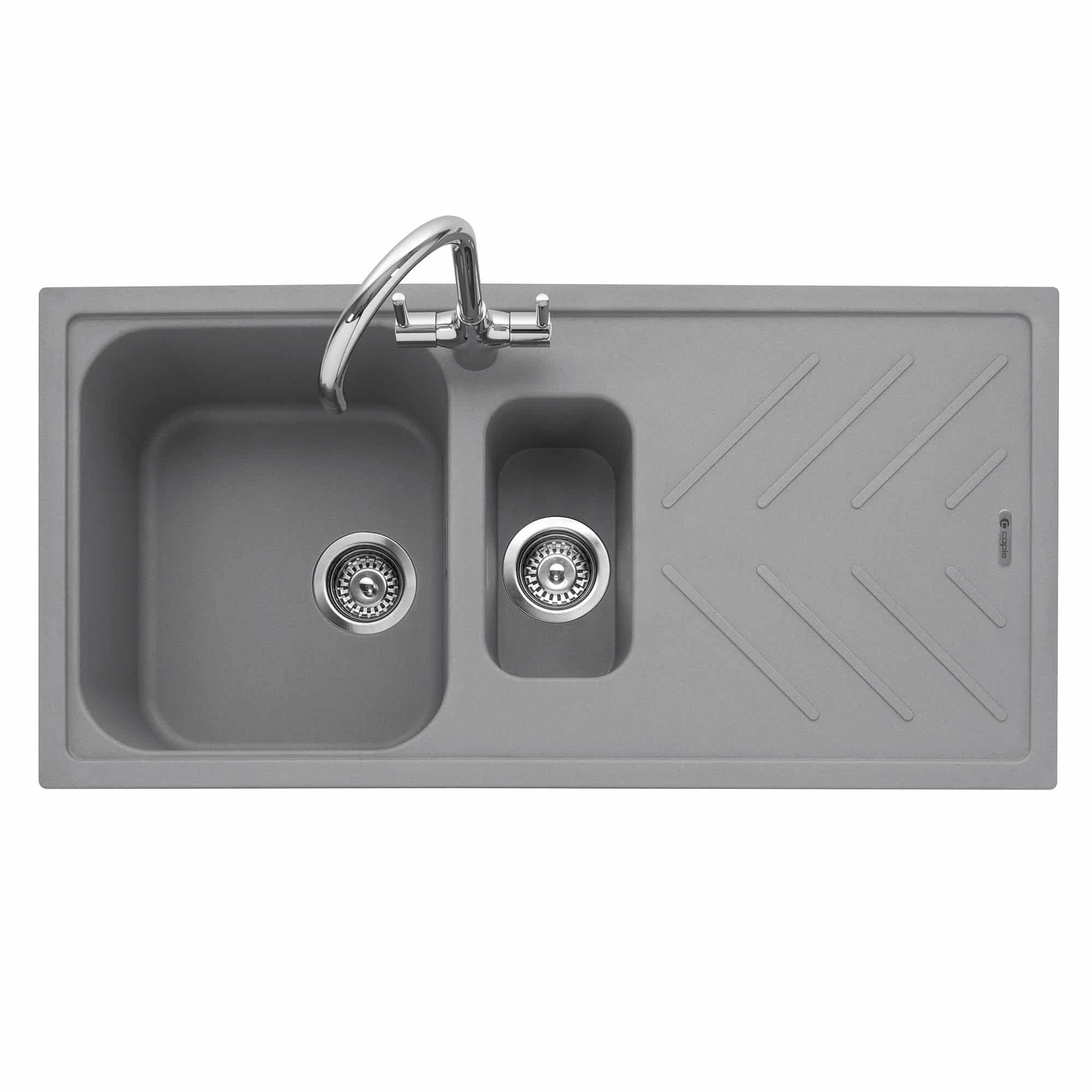caple-veis-150-einbausp-le-granit-mit-abtropffl-che-kieselgrau image 1