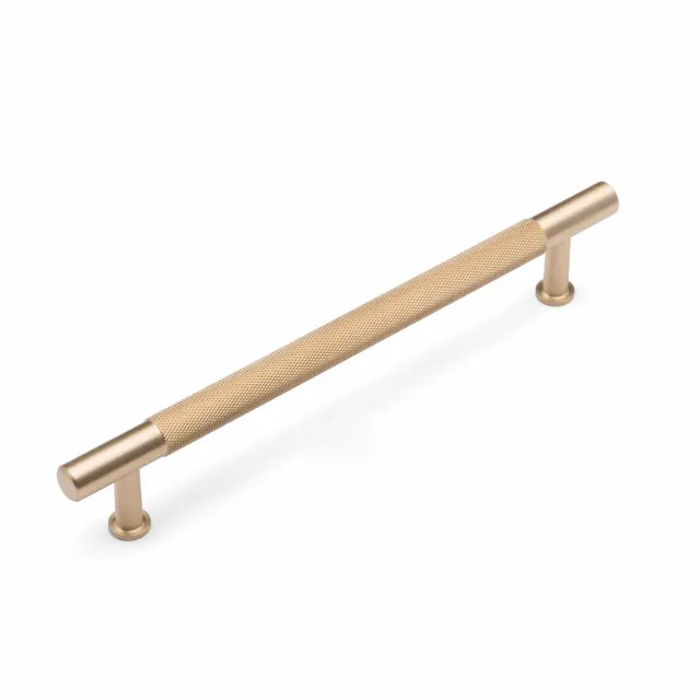 caple-satin-brass-knurled-bar-handle-stangengriff image 1