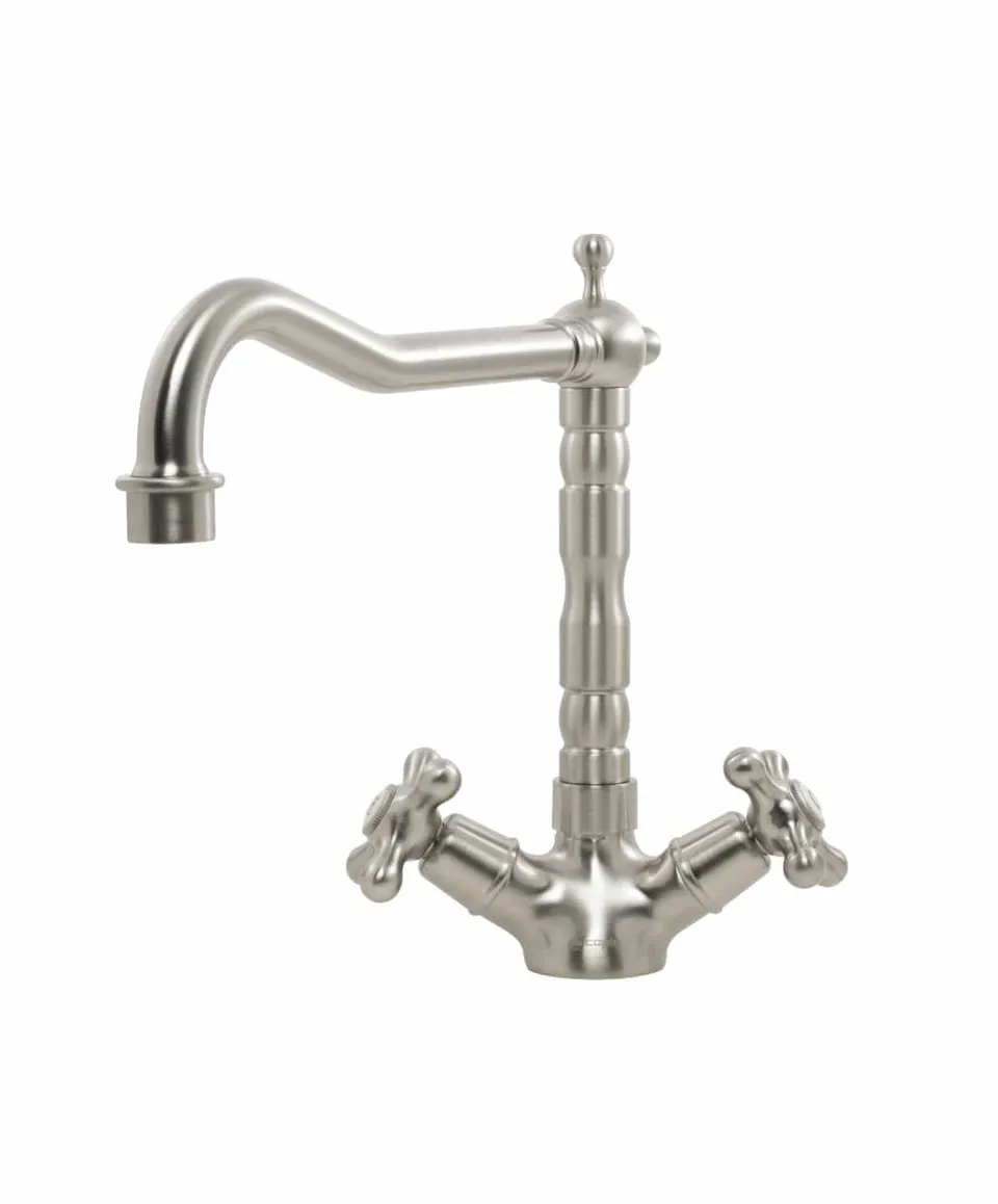 caple-traditional-dual-lever-tap-brushed-nickel-antik-mischbatterie image 1