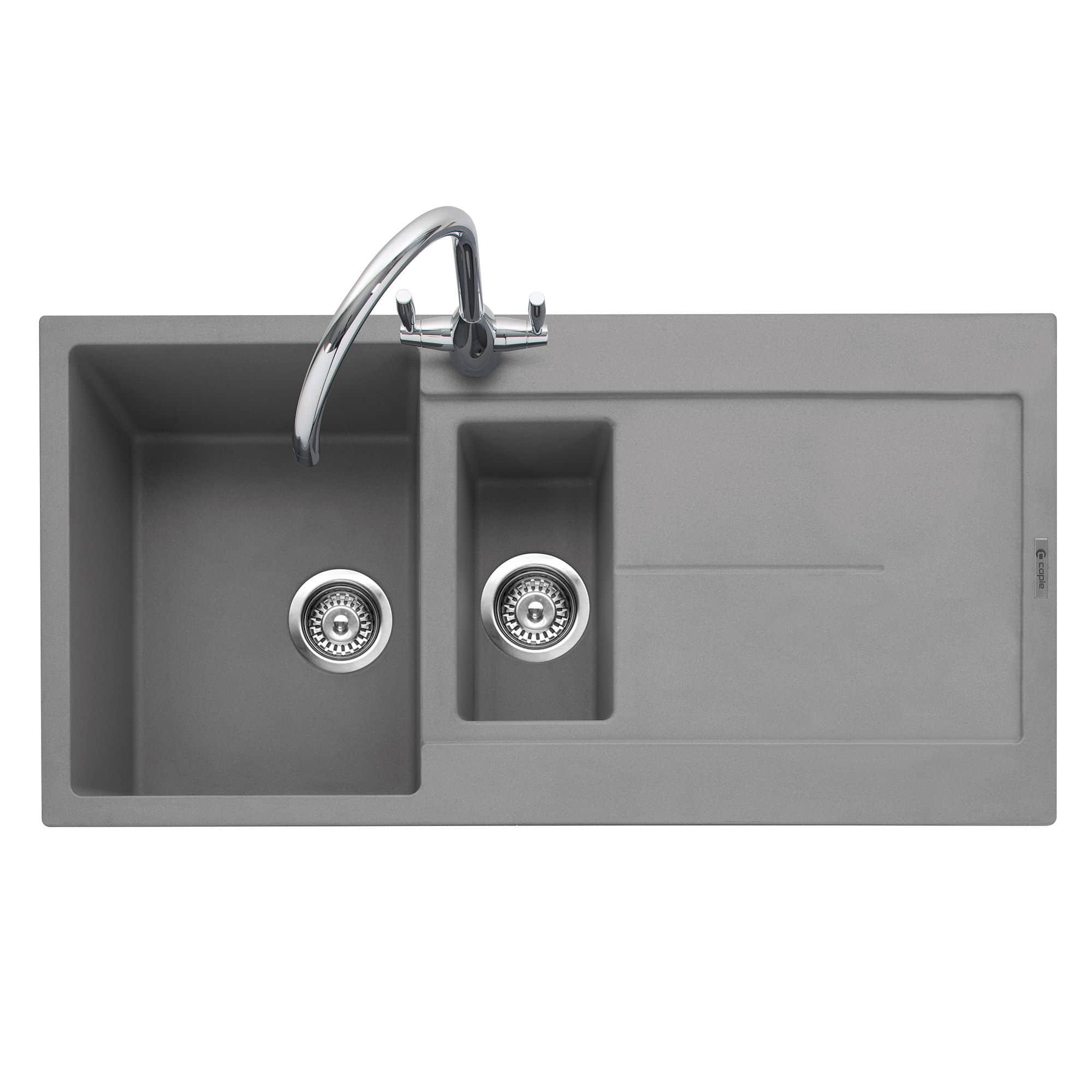 caple-canis-150-einbau-granitsp-le-mit-abtropfer-pebble-grey image 1