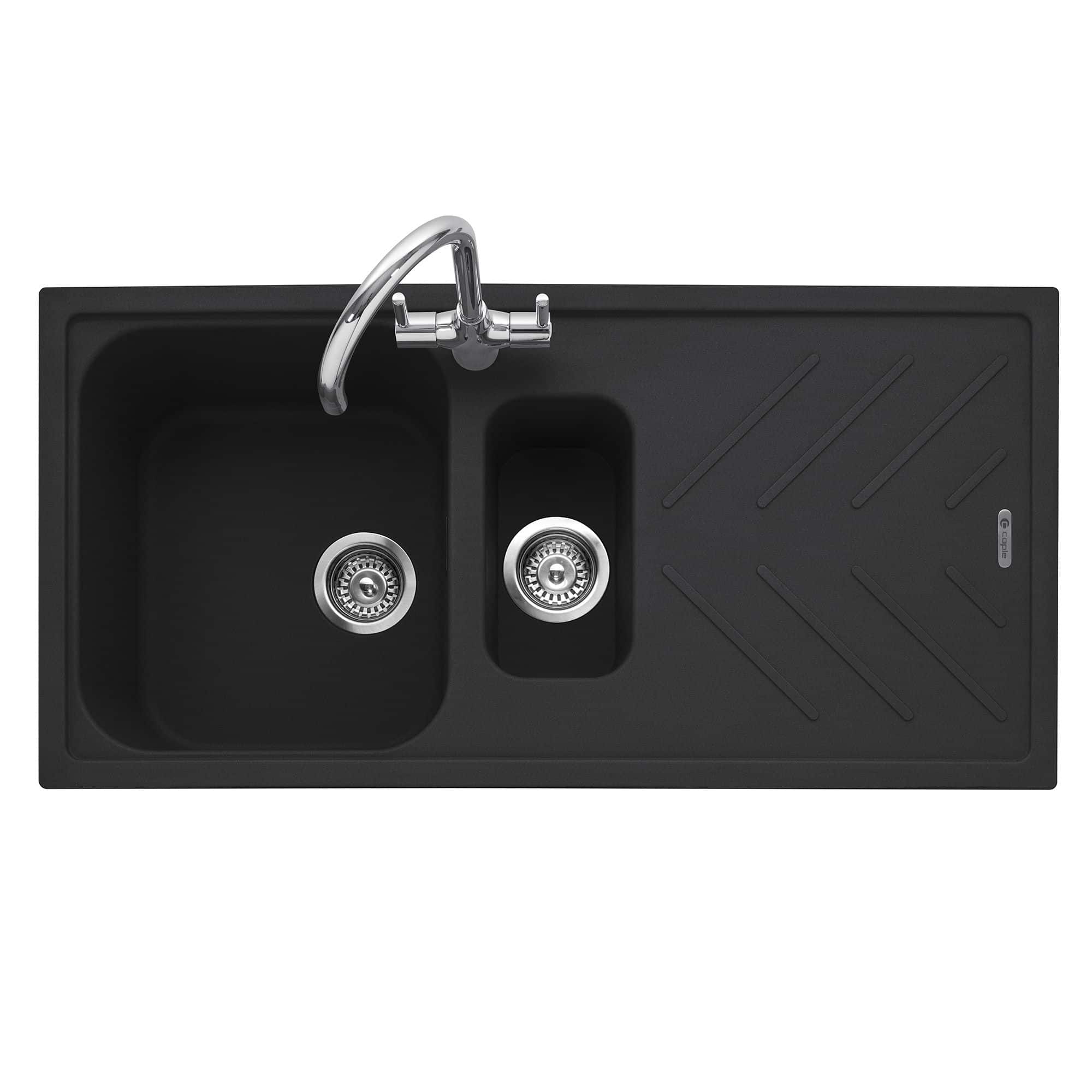 caple-veis-150-einbau-granitsp-le-mit-abtropfer-anthrazit image 1