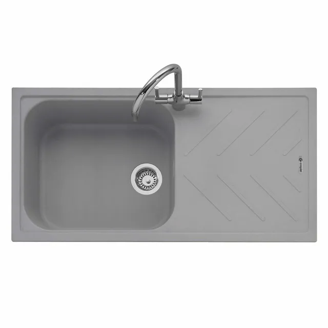 caple-veis-100-einbau-granitsp-le-mit-abtropfer-pebble-grey image 1