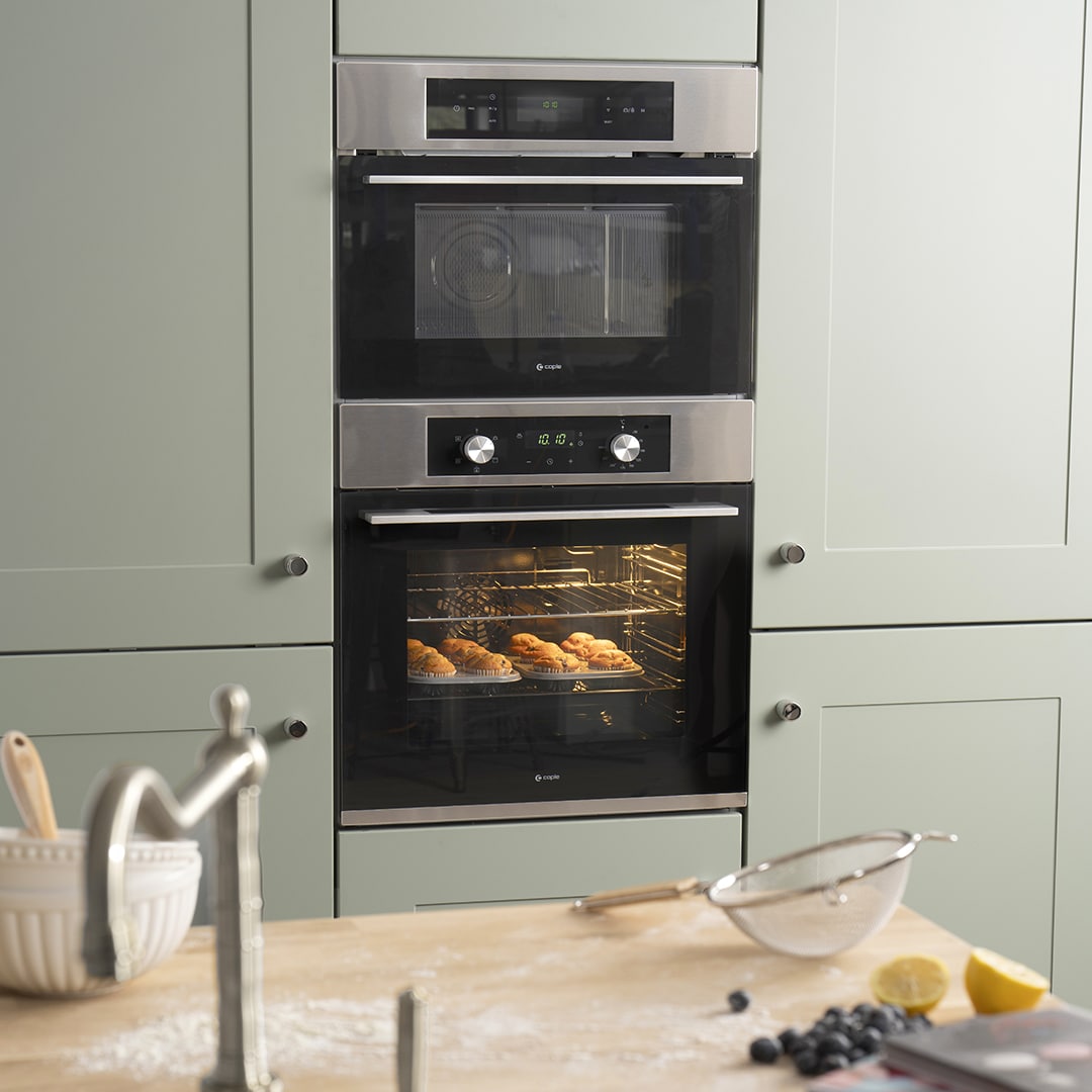 caple-60cm-elektro-einbaubackofen-schwarz-edelstahl-2 image 2