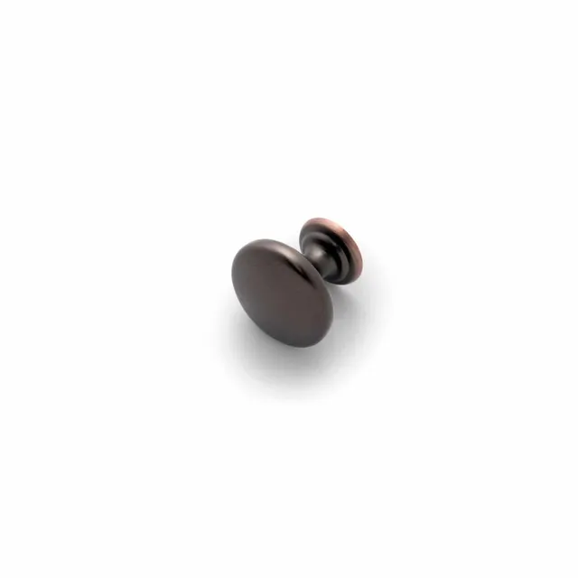 caple-m-belknopf-antique-copper-button-knob image 1