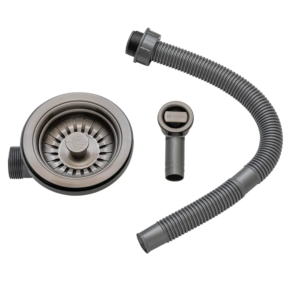 caple-90-mm-korbsieb-abfluss-gunmetal-mit-berlauf-f-r-saso-sp-len image 1